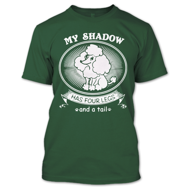 A black t-shirt with the shopify logo