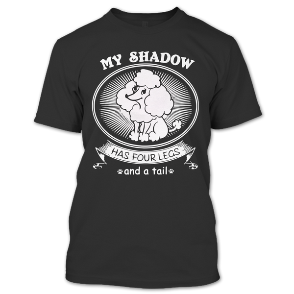 A black t-shirt with the shopify logo