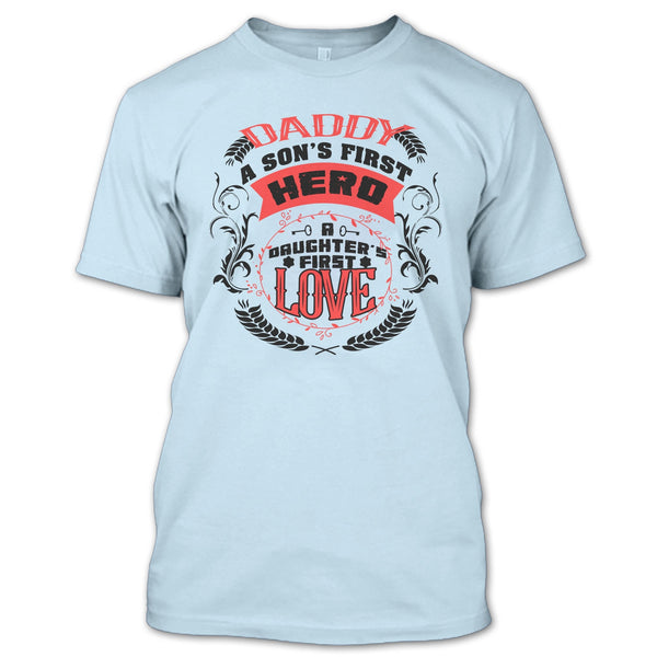 A black t-shirt with the shopify logo