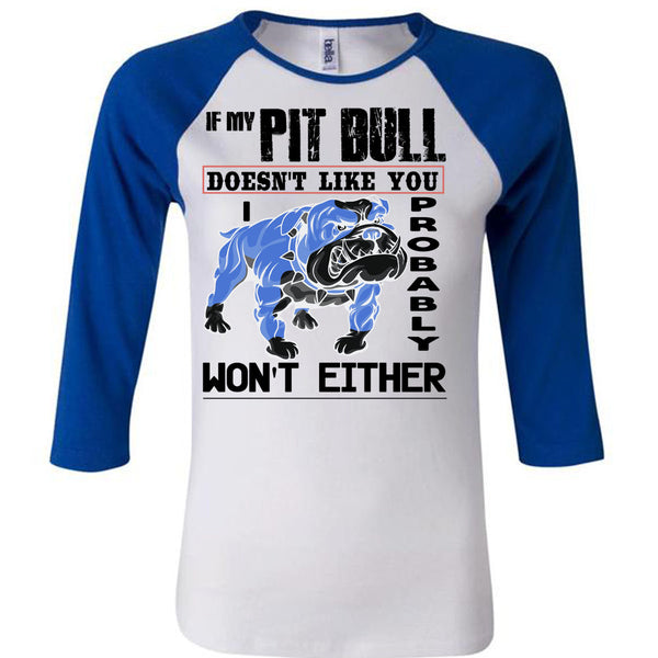 If My Pit Bull Doesn't Like You T Shirt, I Love My Dogs T Shirt, Awesome T-Shirts
