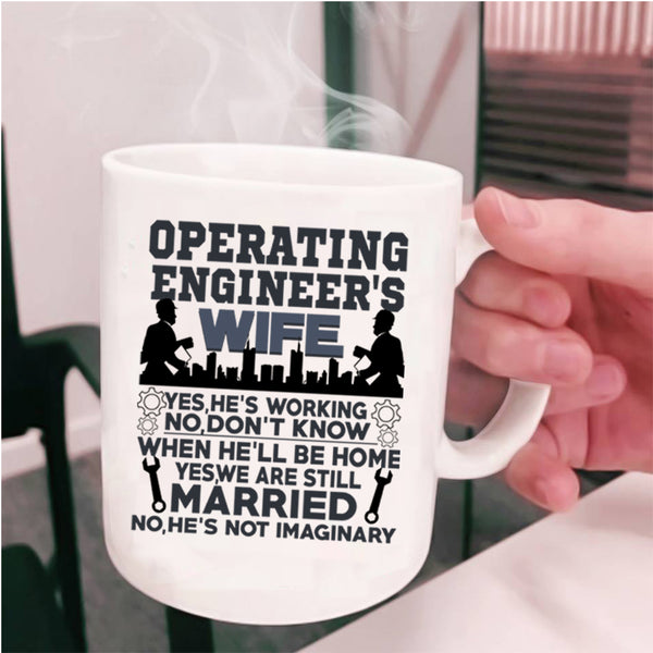Just Married Coffee Mug, Operating Engineer's Wife Cup