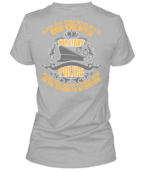 God Created Military Police T Shirt, I Love Police T Shirt