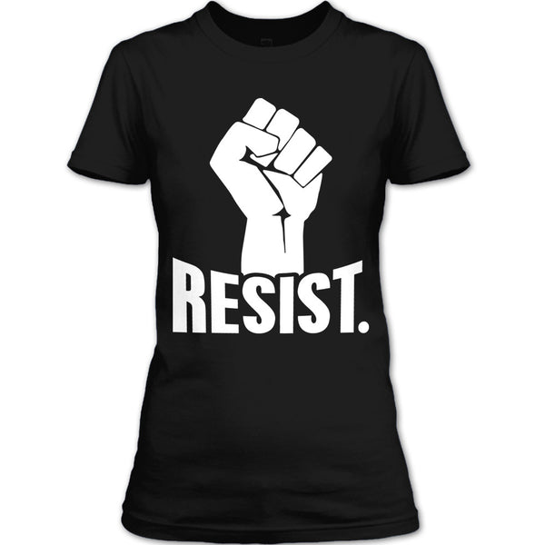 A black t-shirt with the shopify logo