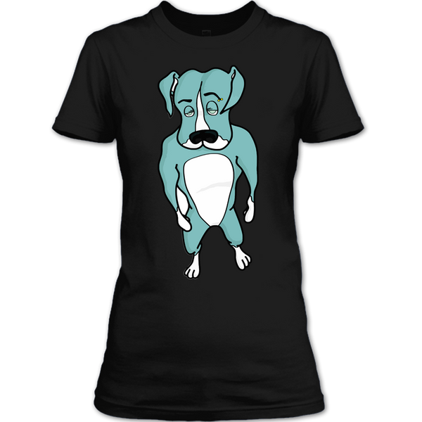 A black t-shirt with the shopify logo