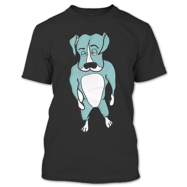 A black t-shirt with the shopify logo