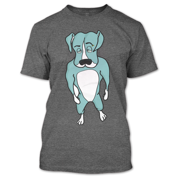 A black t-shirt with the shopify logo