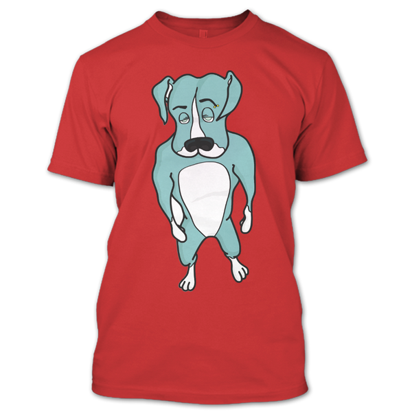 A black t-shirt with the shopify logo