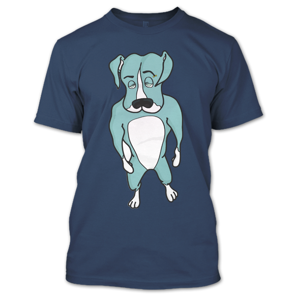 A black t-shirt with the shopify logo