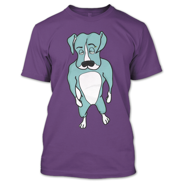 A black t-shirt with the shopify logo