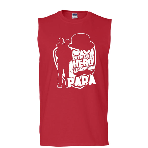 We Call Him Papa T Shirt, Coolest Papa Tank Top (Men's Cotton Sleeveless)