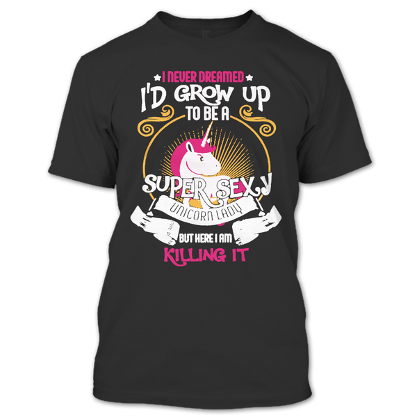 A black t-shirt with the shopify logo