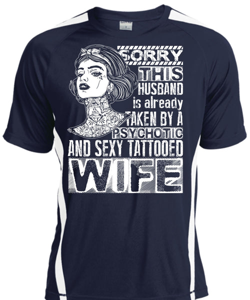 Psychotic And Tattooed Wife T Shirt, Being A Wife T Shirt, Cool Shirt