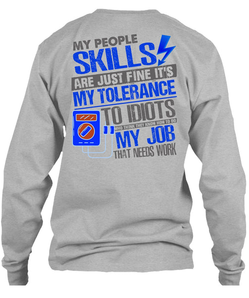 My People Skills Are Just Fine T Shirt, I Love Electrician T Shirt