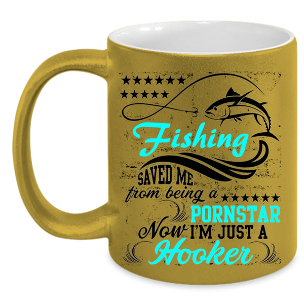 Awesome Fishing Coffee Mug, Fishing Accent Mug