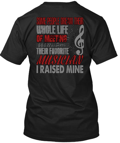 A black t-shirt with the shopify logo