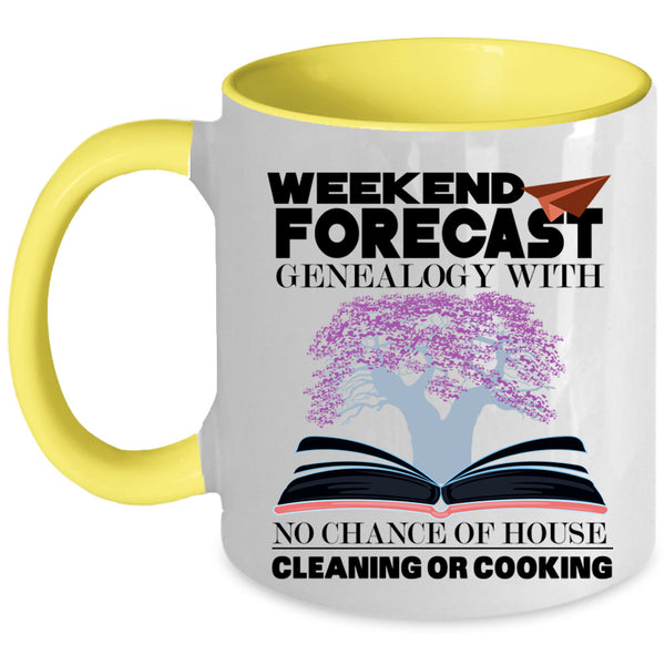 My Family Coffee Mug, Weekend Forecast Genealogy Accent Mug