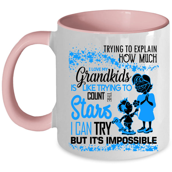 Cool Grandmas Coffee Mug, I Love My Grandkids Accent Mug