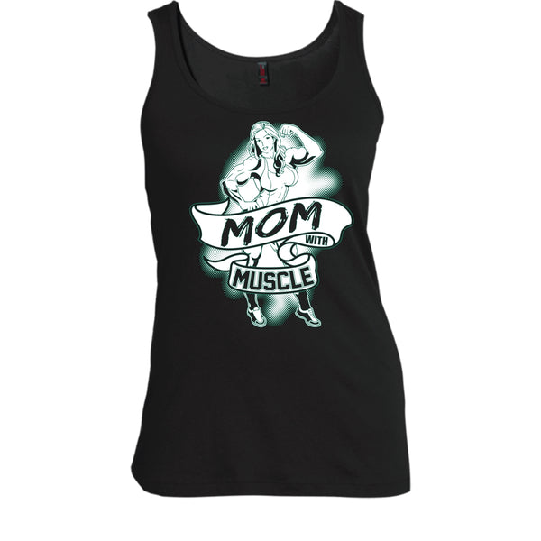 Mom With Muscle T Shirt, Gift For Mom Tank Top