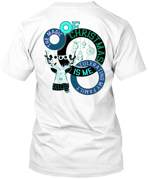 A black t-shirt with the shopify logo