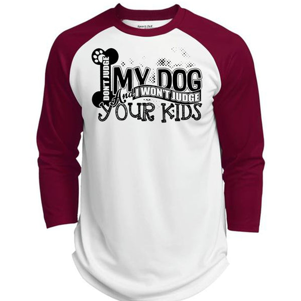 Don't Judge My Dog T Shirt, I Love My Dog T Shirt, Awesome T-Shirts  (Polyester Game Baseball Jersey)