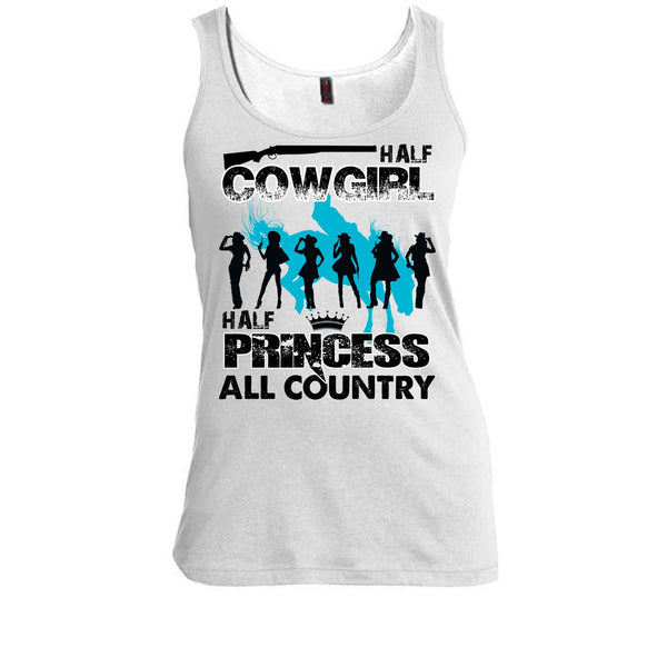 Half Cowgirl T Shirt, All Country T Shirt, Awesome t-shirts