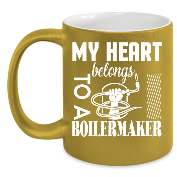 My Heart Belongs To A Boilermaker Coffee Mug, I Love Boilermaker Coffee Cup