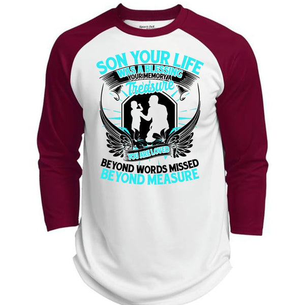 Son Your Life T Shirt, I Love Son T Shirt, Awesome T-Shirts  (Polyester Game Baseball Jersey)