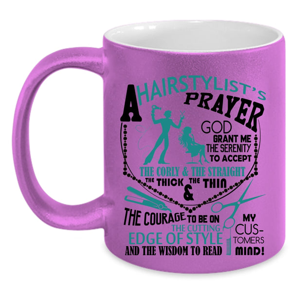 Funny Hair Stylist Coffee Mug, Hairstylist's Prayer Accent Mug
