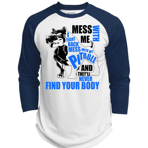 Mess With My Pit Bull T Shirt, I Love Pit Bull T Shirt, Awesome T-Shirts  (Polyester Game Baseball Jersey)
