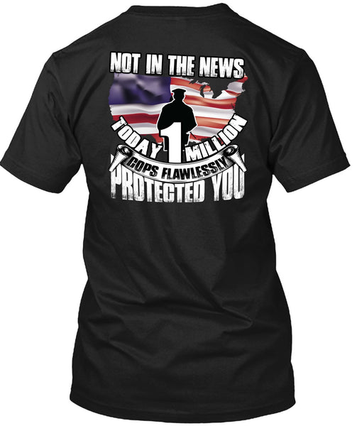 A black t-shirt with the shopify logo