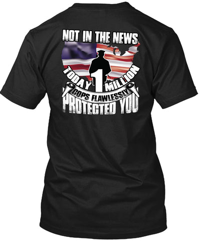 A black t-shirt with the shopify logo