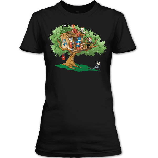 A black t-shirt with the shopify logo