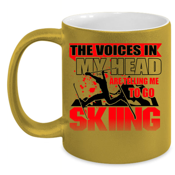 Go Skiing Coffee Mug, The Voices In My Head Accent Mug
