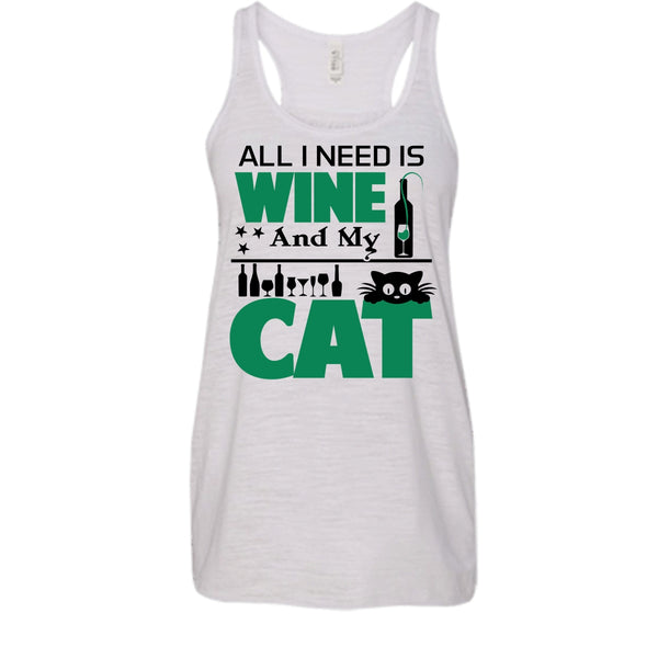 All I Need Is Wine And My Cat Shirt, Cute Cat Shirt