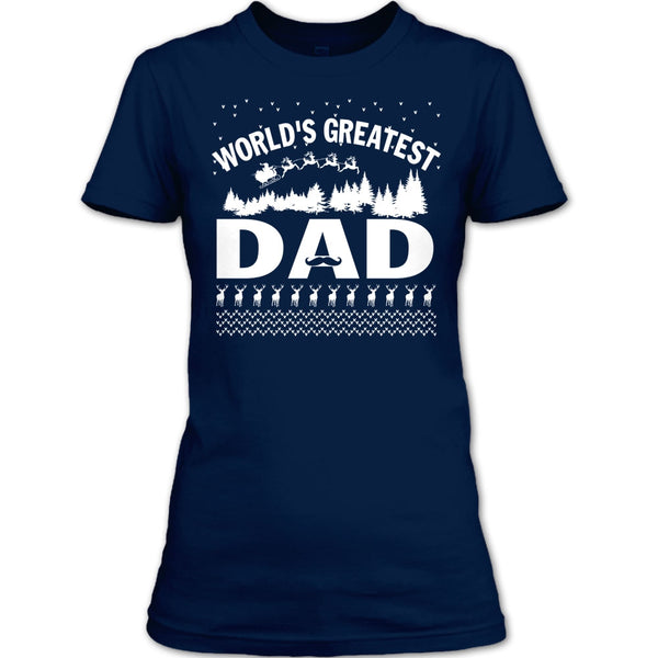 World's Greatest Dad T Shirt, Dad Merry Christmas T Shirt