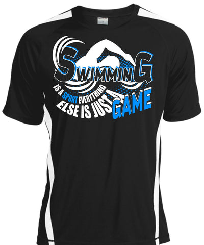 A black t-shirt with the shopify logo