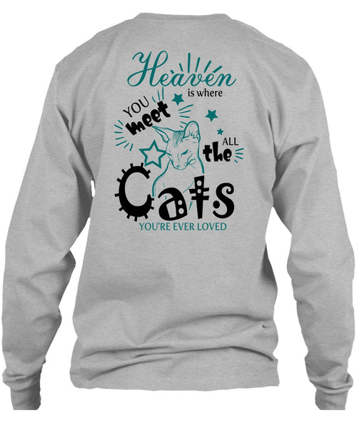 Heaven Is Where You Meet All The Cats T Shirt, I Love My Cat T Shirt
