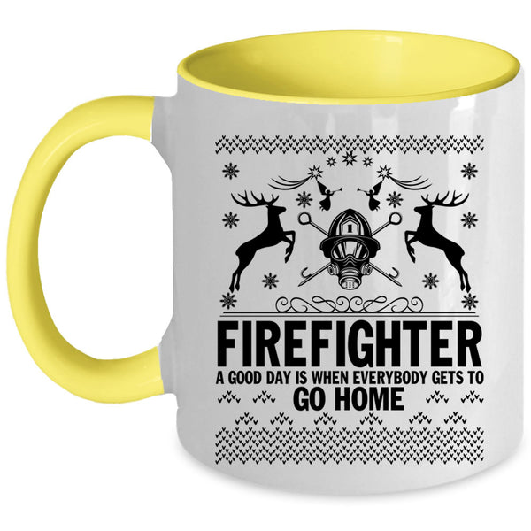 Christmas Gift For Fireman Coffee Mug, Firefighter Accent Mug