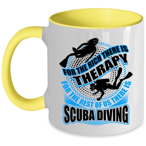 Funny Diving Coffee Mug, For The Best Of Us There Is Scuba Diving Accent Mug