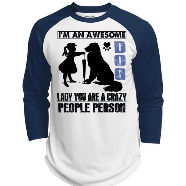 I'm An Awesome Dog Lady T Shirt, I Love My Dog T Shirt, Awesome T-Shirts  (Polyester Game Baseball Jersey)