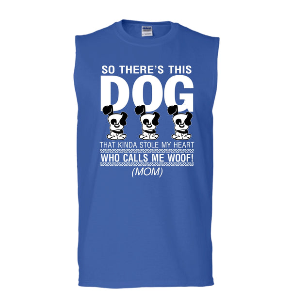 So There's This Dog T Shirt, That Kinda Stole My Heart T Shirt, Cool T Shirt (Men's Cotton Sleeveless)