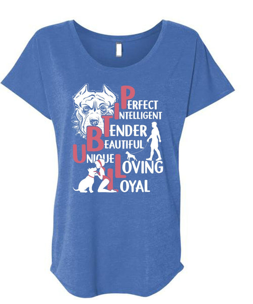 Beautiful Loving Dog T Shirt, My Favorite T Shirt, Cool Shirt (Ladies' Triblend Dolman Sleeve)