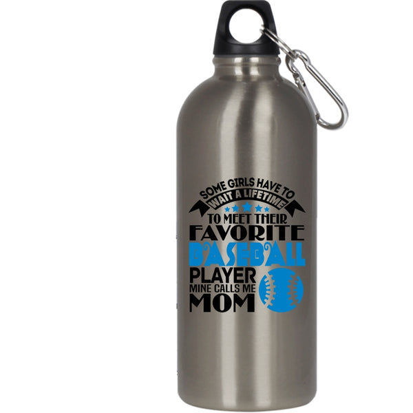 Favorite Baseball Player 20 oz Stainless Steel Bottle,Mine Calls Me Mom Outdoor Sports Water Bottle