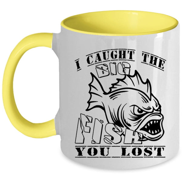 Awesome Fisher Coffee Mug, I Caught The Big Fish Accent Mug
