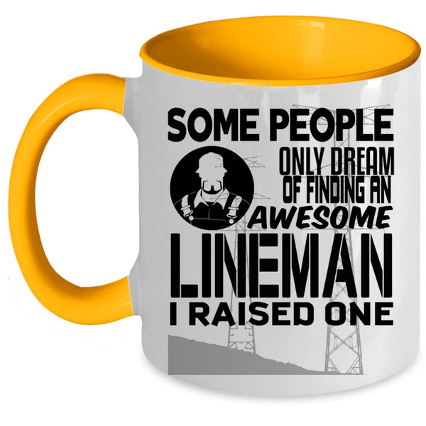 I Raise A Lineman Coffee Mug, Finding An Awesome Lineman Accent Mug