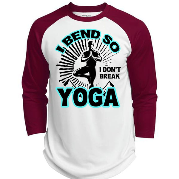 I Bend So I Don't Break Yoga T Shirt, I Love Yoga T Shirt, Awesome T-Shirts  (Polyester Game Baseball Jersey)