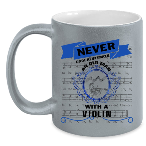 Cool Grandfather Coffee Mug, An Old Man With A Violin Accent Mug