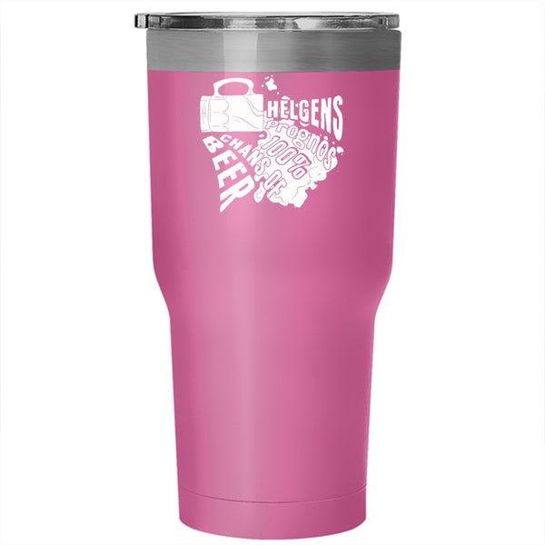 Helgens Prognos 100% Chans Of Beer Tumbler 30 oz Stainless Steel, Cool Beer Travel Mug