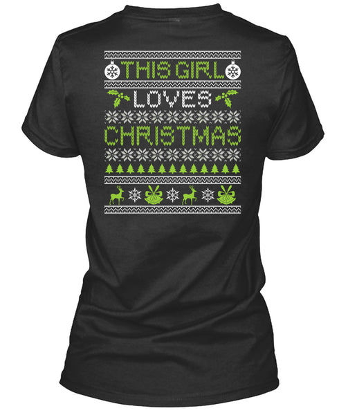 This Girl Loves Christmas T Shirt, Funny Winter T Shirt