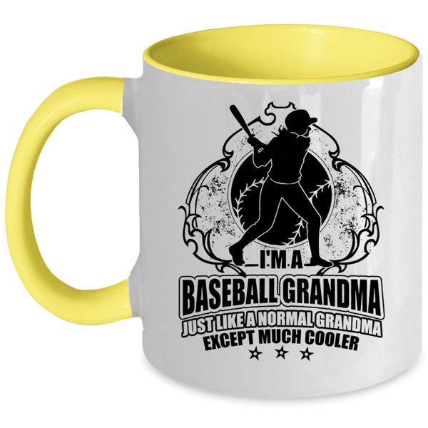 Cool Grandma Coffee Mug, I'm A Baseball Grandma Accent Mug